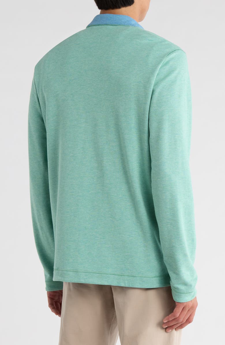 NICOBY Mélange Reversible Quarter Zip Sweatshirt, Alternate, color, Green/Blue