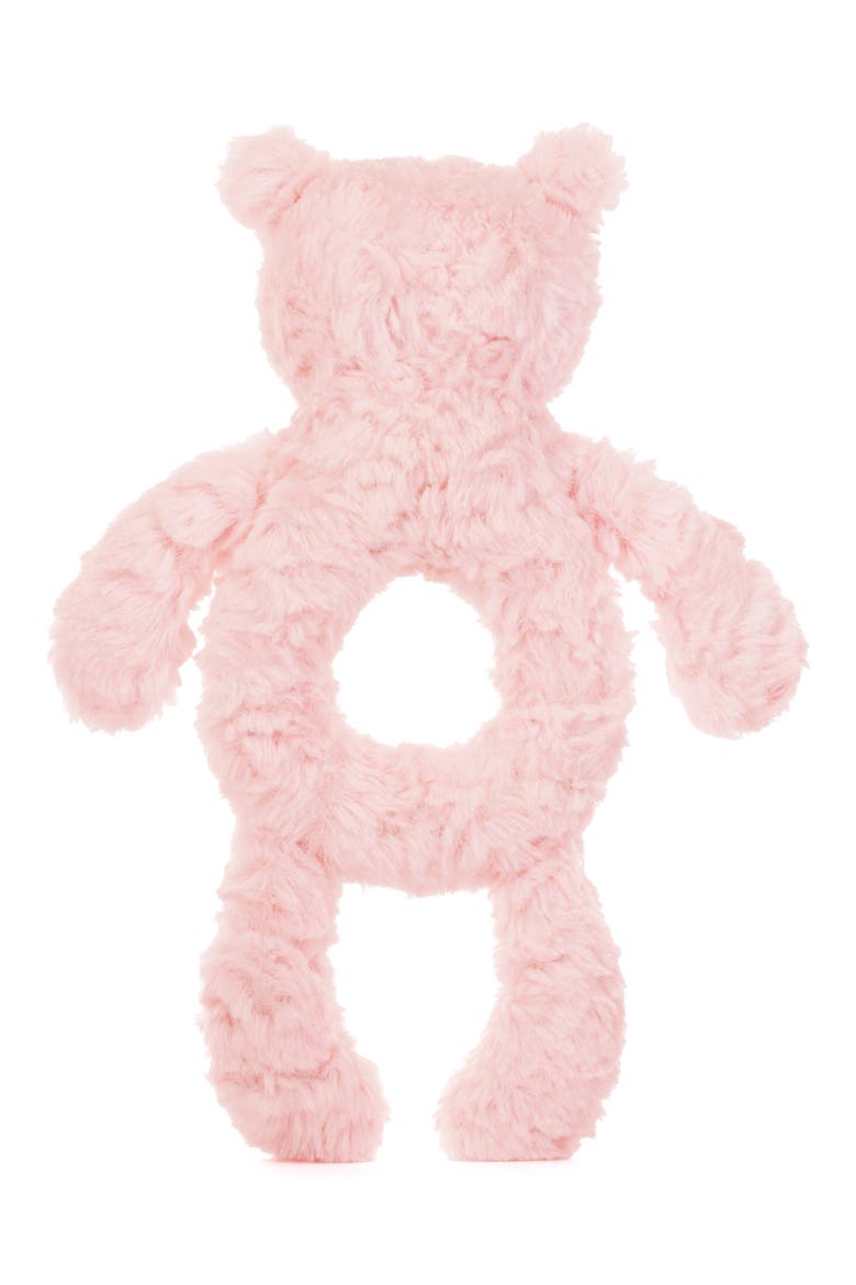 Leola Bear Ring Rattle, Alternate, color, PINK