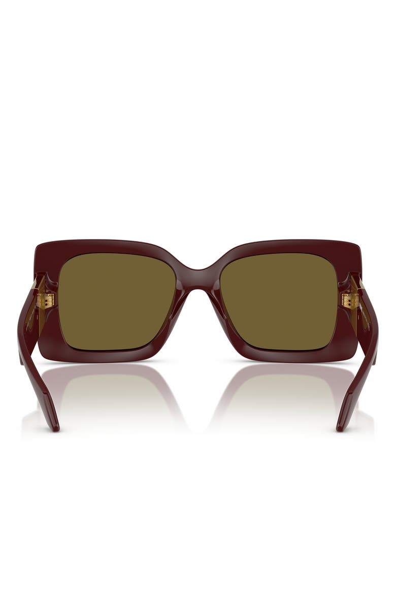Versace 54mm Irregular Sunglasses, Alternate, color, Dark Ruby