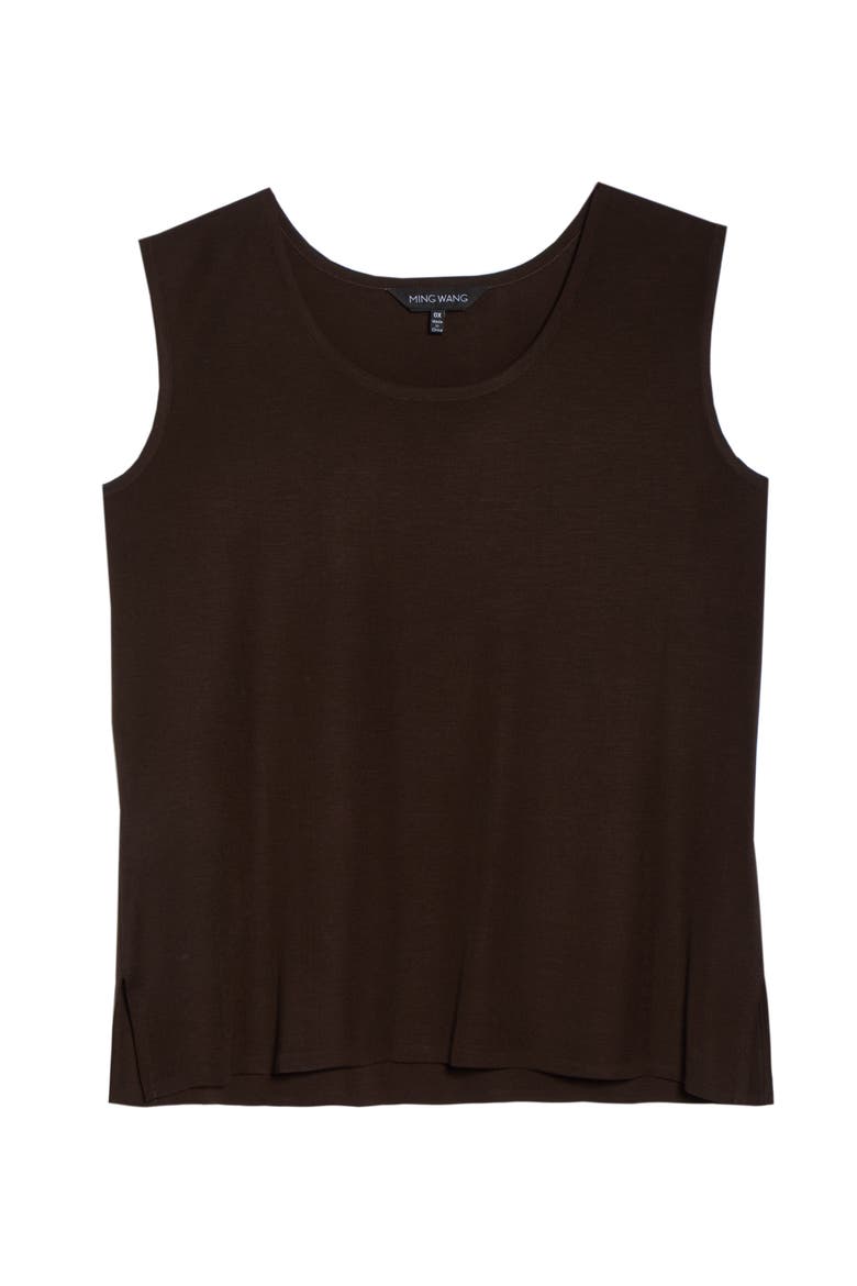 Knit Tank, Alternate, color, COFFEE
