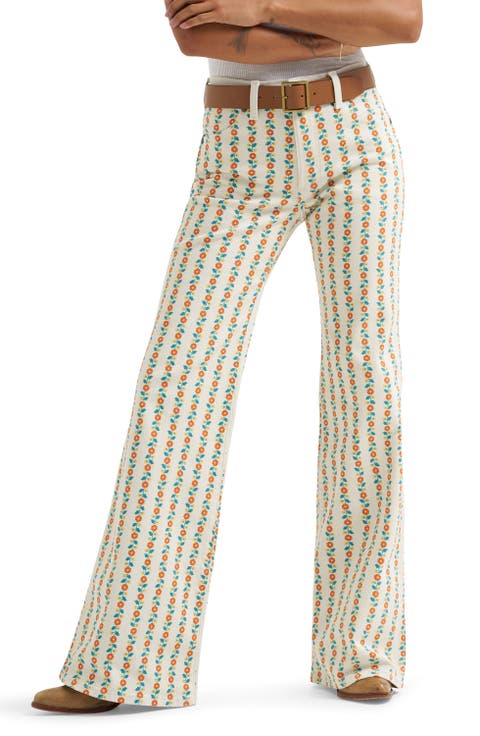 Western Wide Leg Jeans (Folksy Floral)