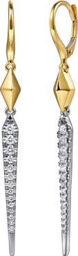 Gabriel & Co. 14k Yellow & White Gold Diamond Drop Earrings