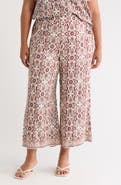 MAX STUDIO Print Crop Wide Leg Pants