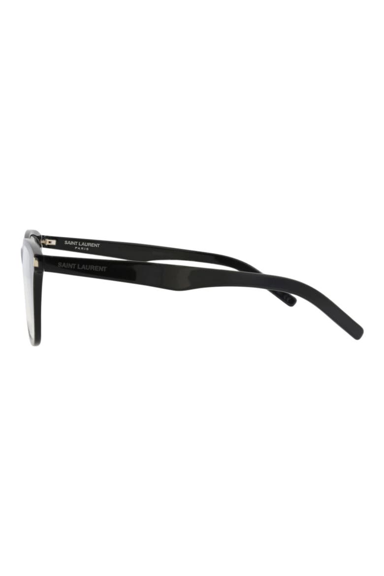 50mm Square Optical Glasses, Alternate, color, BLACK BLACK TRANSPARENT