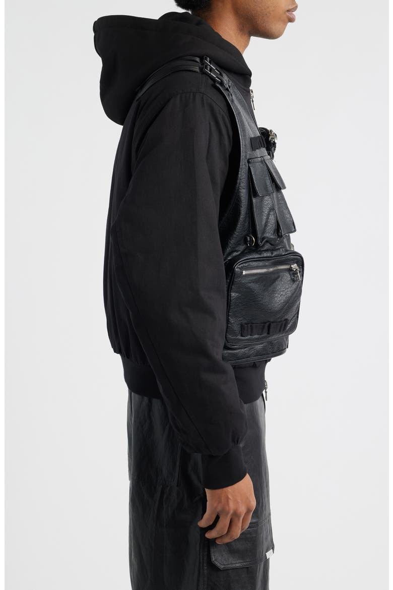 Geronimo Tactical Mixed Media Hooded Bomber Jacket, Alternate, color, MATTE BLACK TACTICAL
