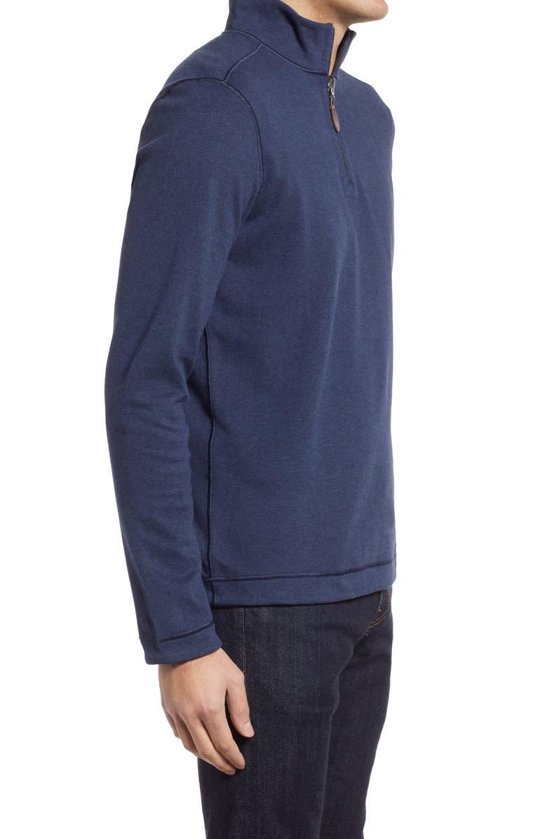 Johnston & Murphy Reversible Quarter Zip Pullover, Alternate, color, 