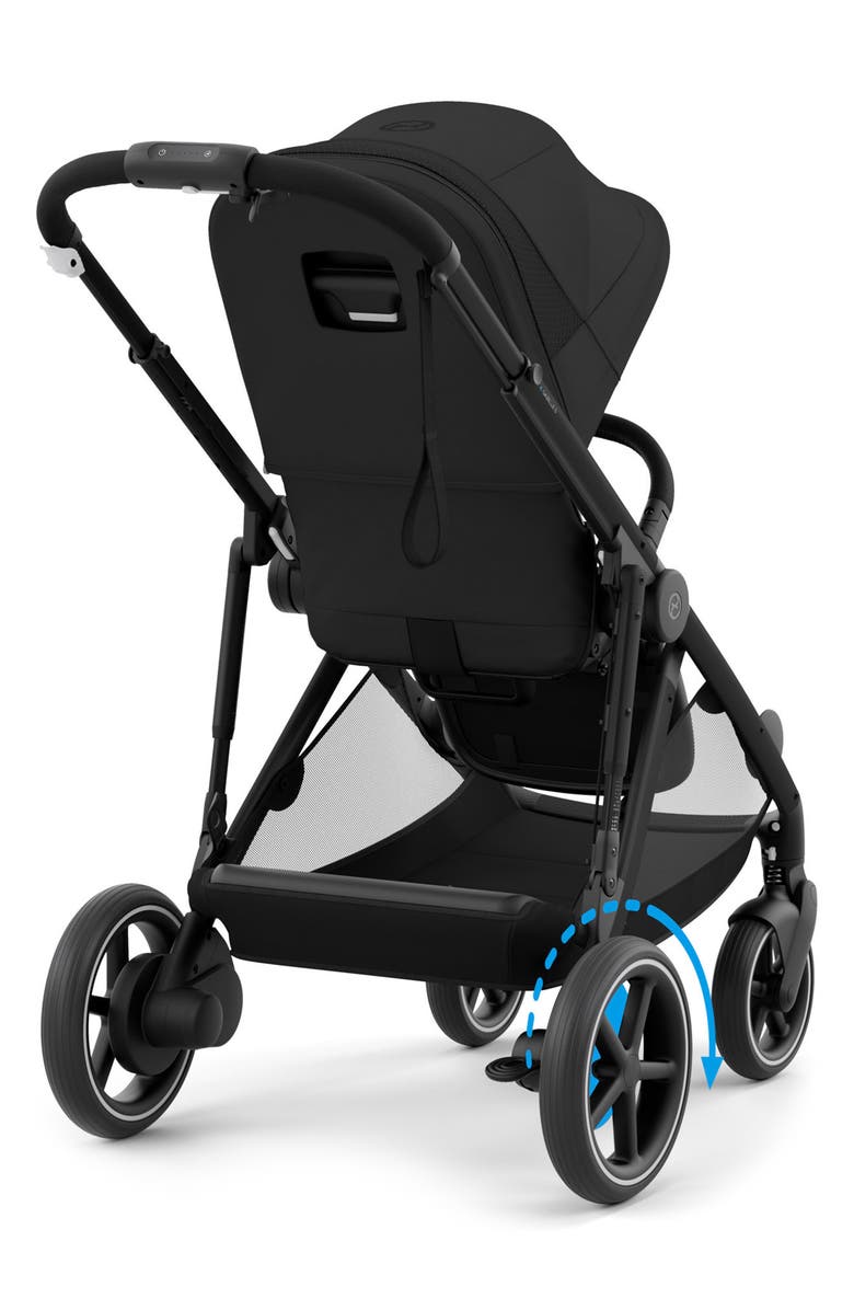 CYBEX e-Gazelle S Stroller, Alternate, color, Black/ Moon Black