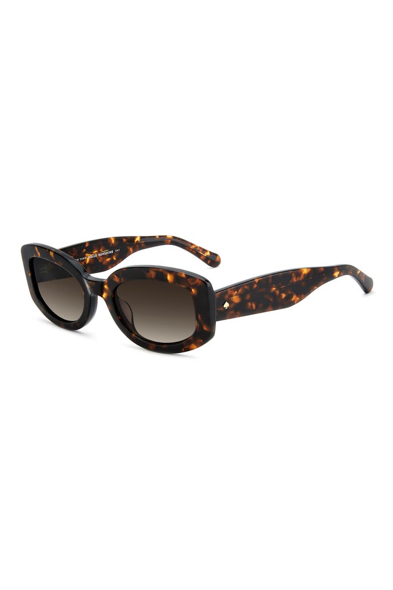 ailey 53mm gradient rectangular sunglasses, Alternate, color, HAVANA/ BROWN SF
