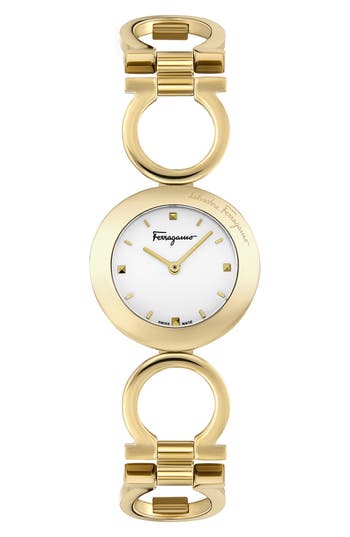 Ferragamo Gancino Bracelet Bracelet Watch In Gold
