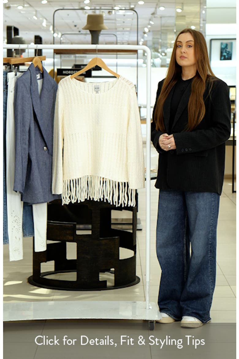 Beach Walk Open Stitch Fringe Sweater video