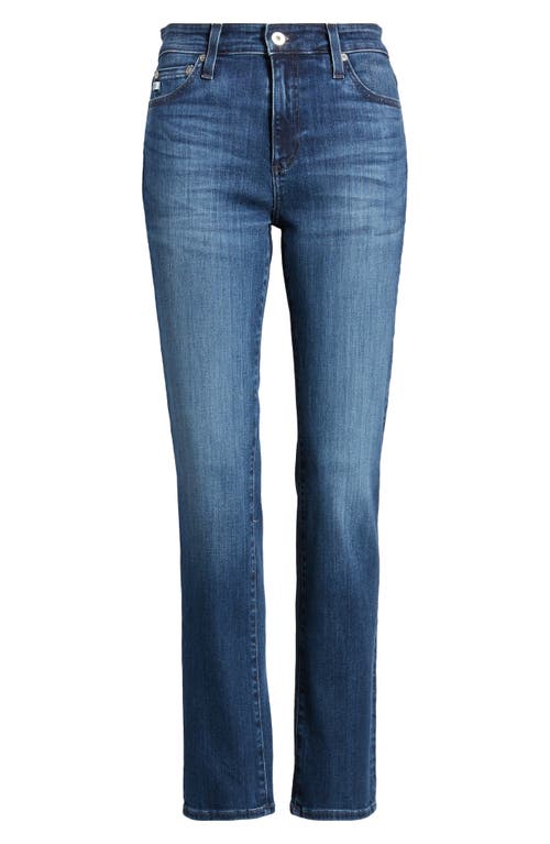 Ag Mari High Waist Stretch Slim Straight Leg Jeans In Indigo Sea