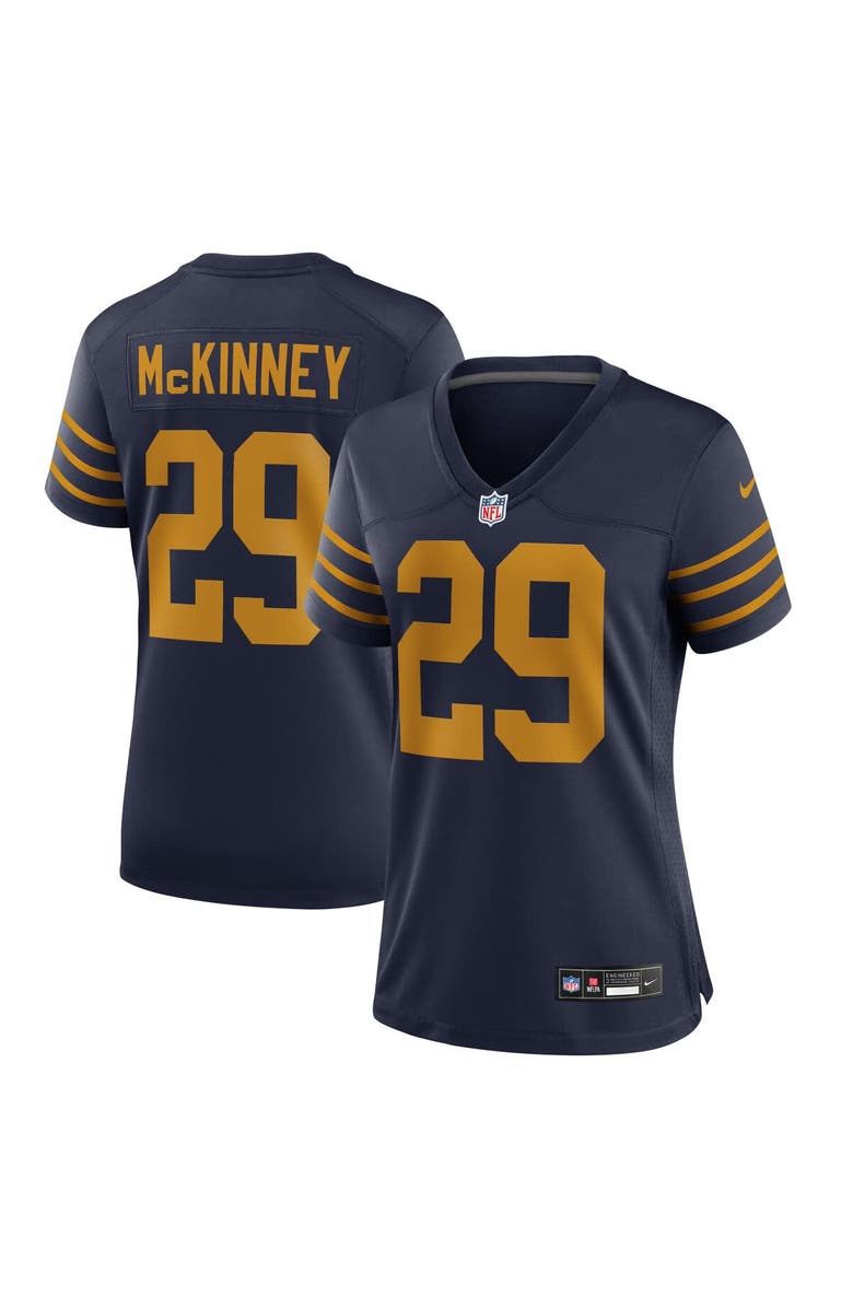 Nike Women's Nike Xavier McKinney Navy Green Bay Packers The 1923 Classic Game Jersey, Main, color, Navy