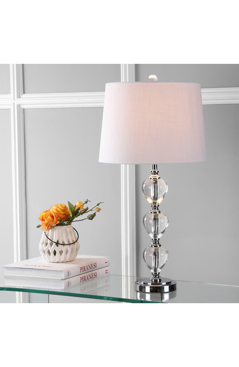 JONATHAN Y Cole Crystal LED Table Lamp, Alternate, color, Clear