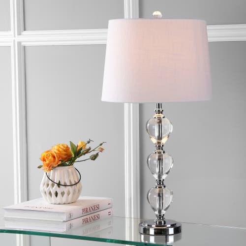 Jonathan Y Cole 27" Crystal Led Table Lamp In Clear