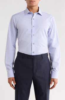 Trim Fit Mini Graph Checked Cotton Shirt