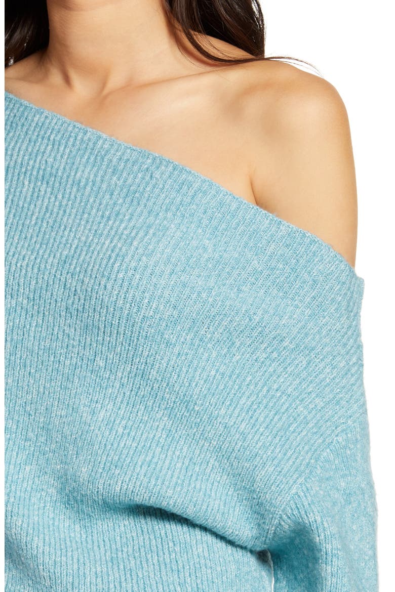 Off the Shoulder Pullover, Alternate, color, BLUE MILKY