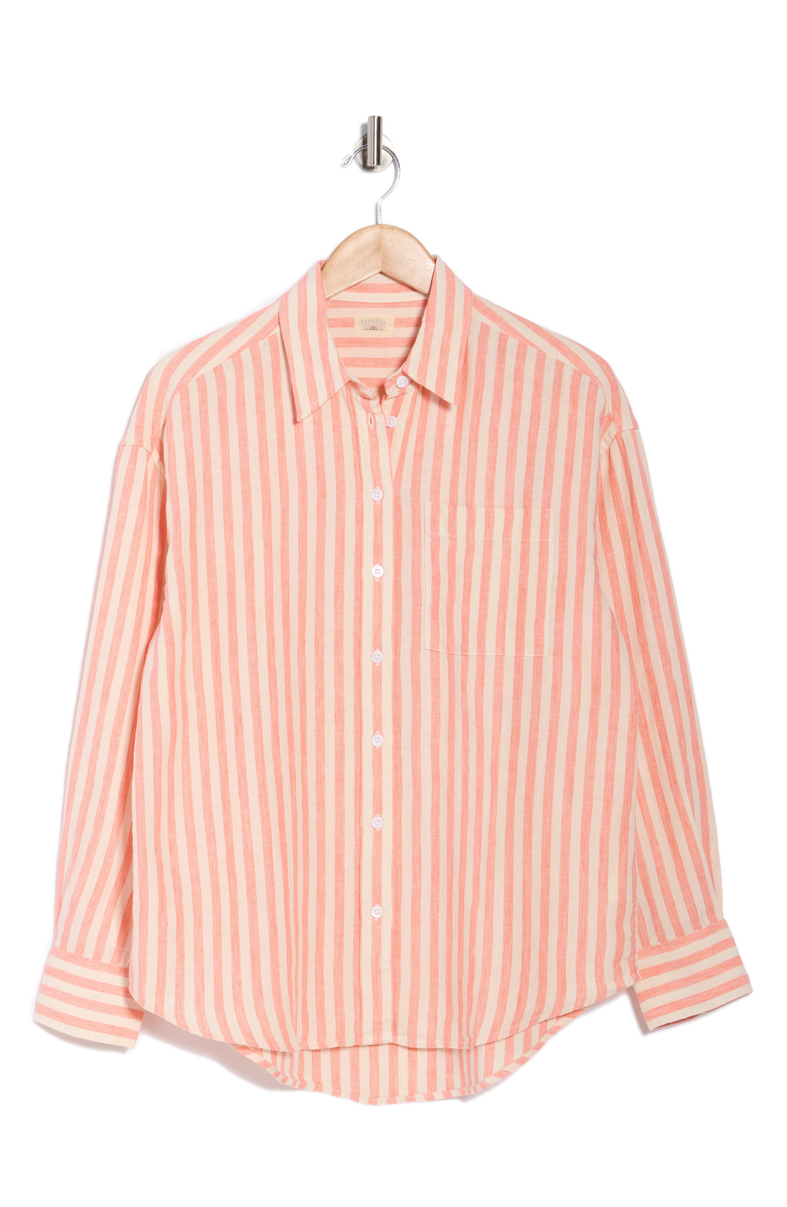 Faherty Laguna Stripe Linen Button-Up Shirt