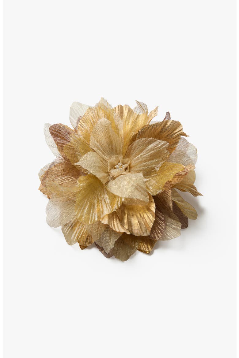 The Golden Poinsettia Floral Brooch, Alternate, color, Gold