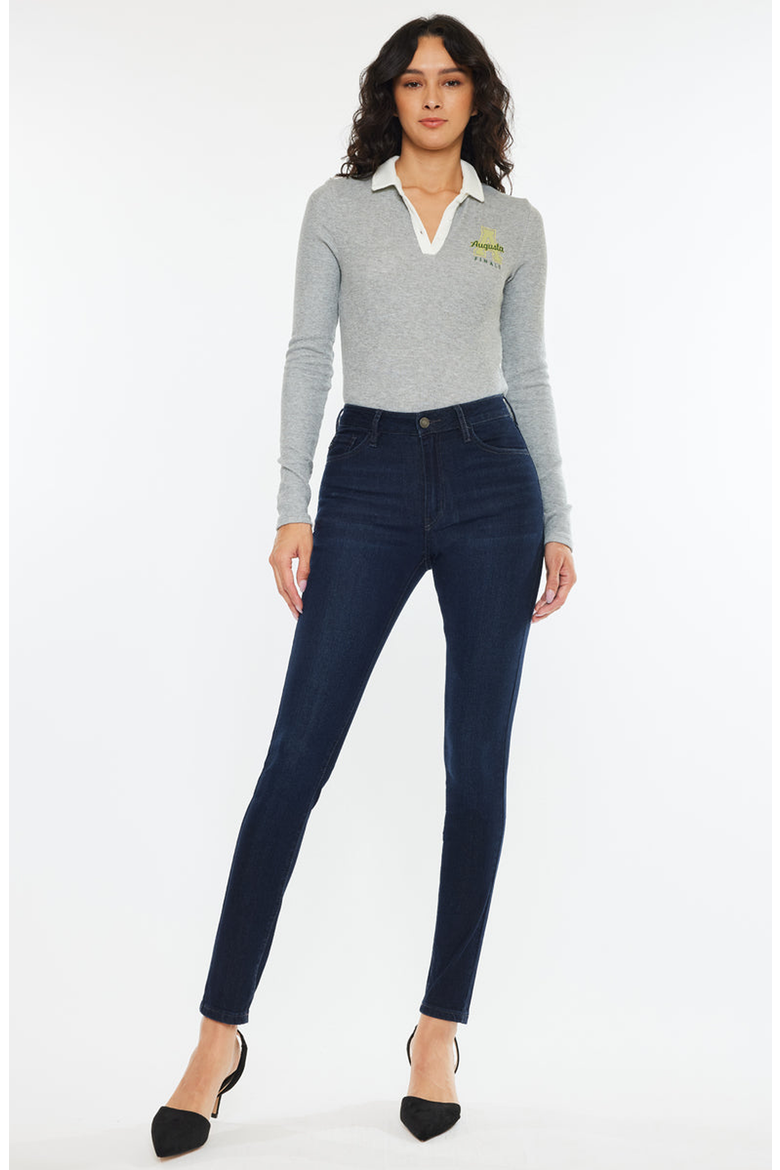 Addison Essentials High Rise Super Skinny Jeans, Alternate, color, Super Dark Wash