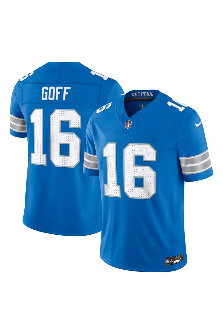 Men's Nike Jared Goff Blue Detroit Lions Team Vapor F.U.S.E. Stitched Limited Jersey, Main, color, Blue