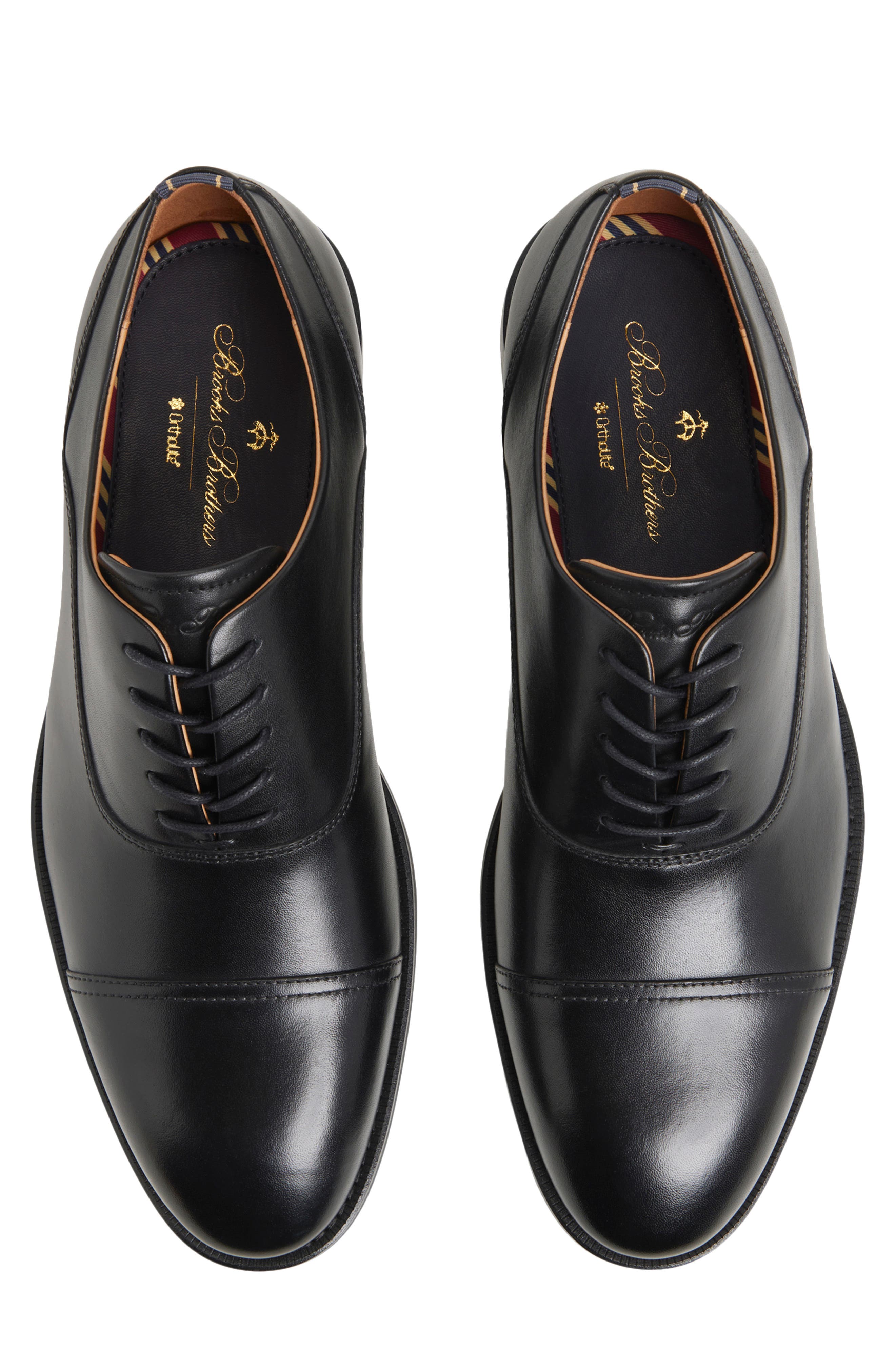 Brooks Brothers Cassel Cap Toe Oxford, Alternate, color, Black
