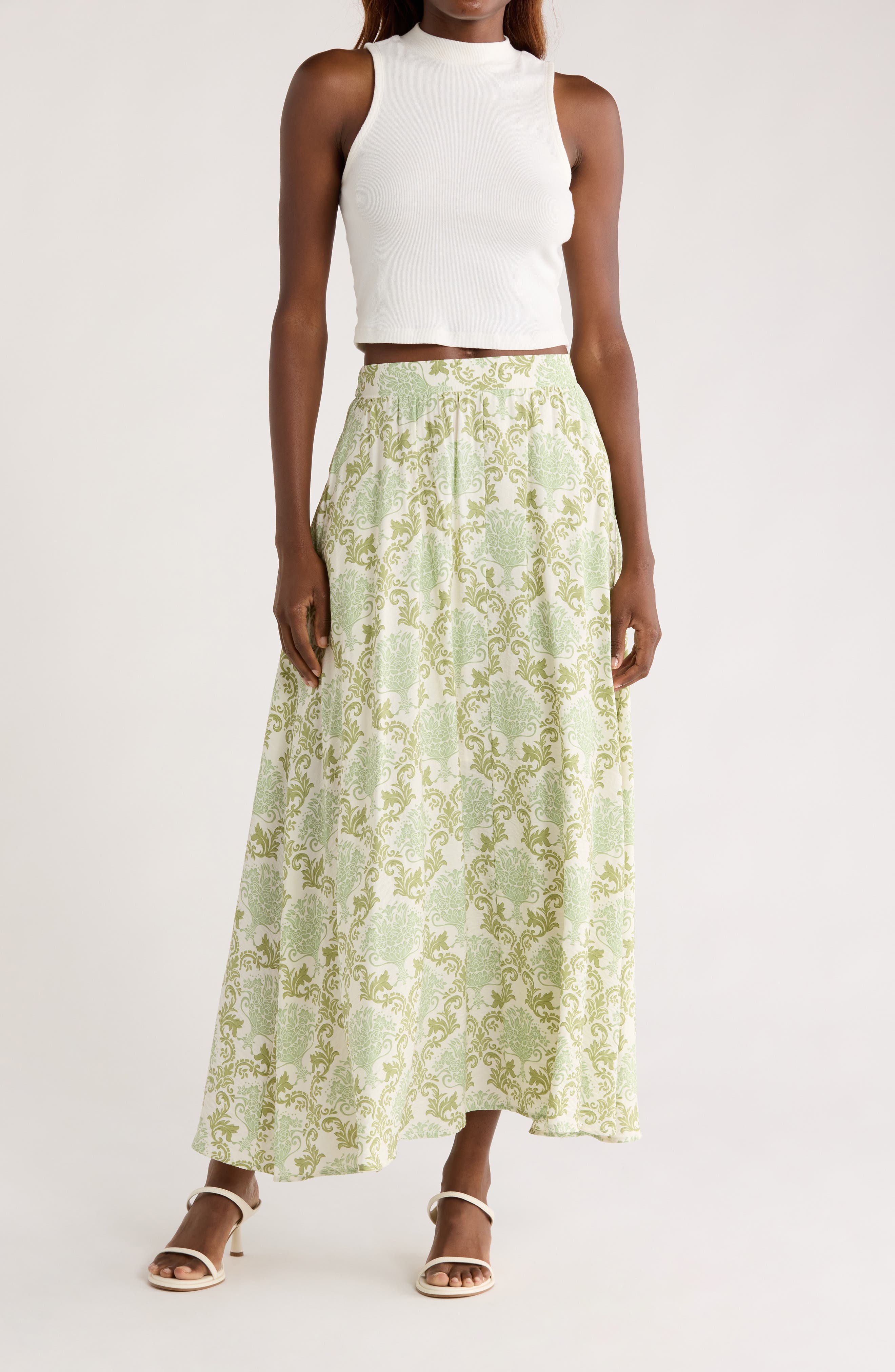 MELLODAY Print Maxi Skirt