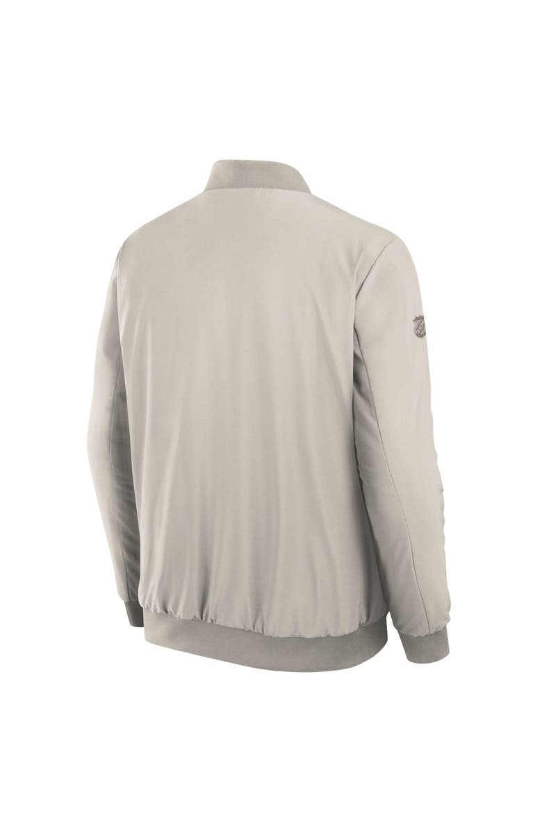 FANATICS Men
s Fanatics Cream Seattle Kraken Authentic Pro Road Full-Zip Bomber Jacket, Alternate, color, Cream