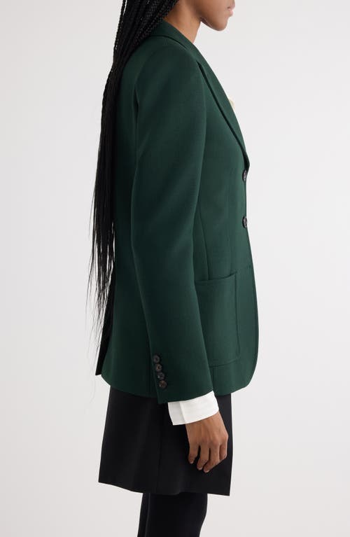 Chloé Single-breasted Wool Jacket In Nightfall Green