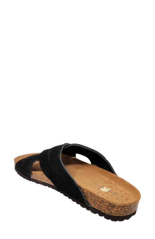 Gaahuu Crisscross Slide Sandal In Black
