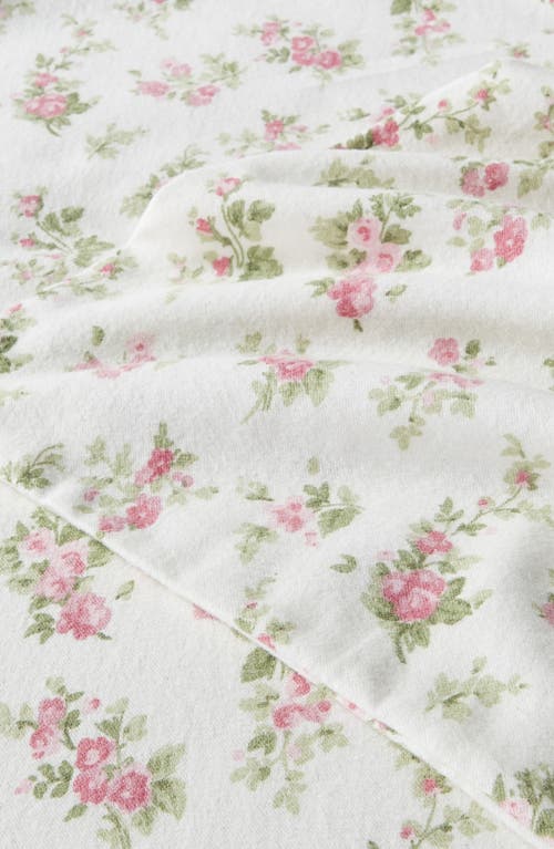 Laura Ashley Audrey Cotton Flannel Sheet Set In Pink