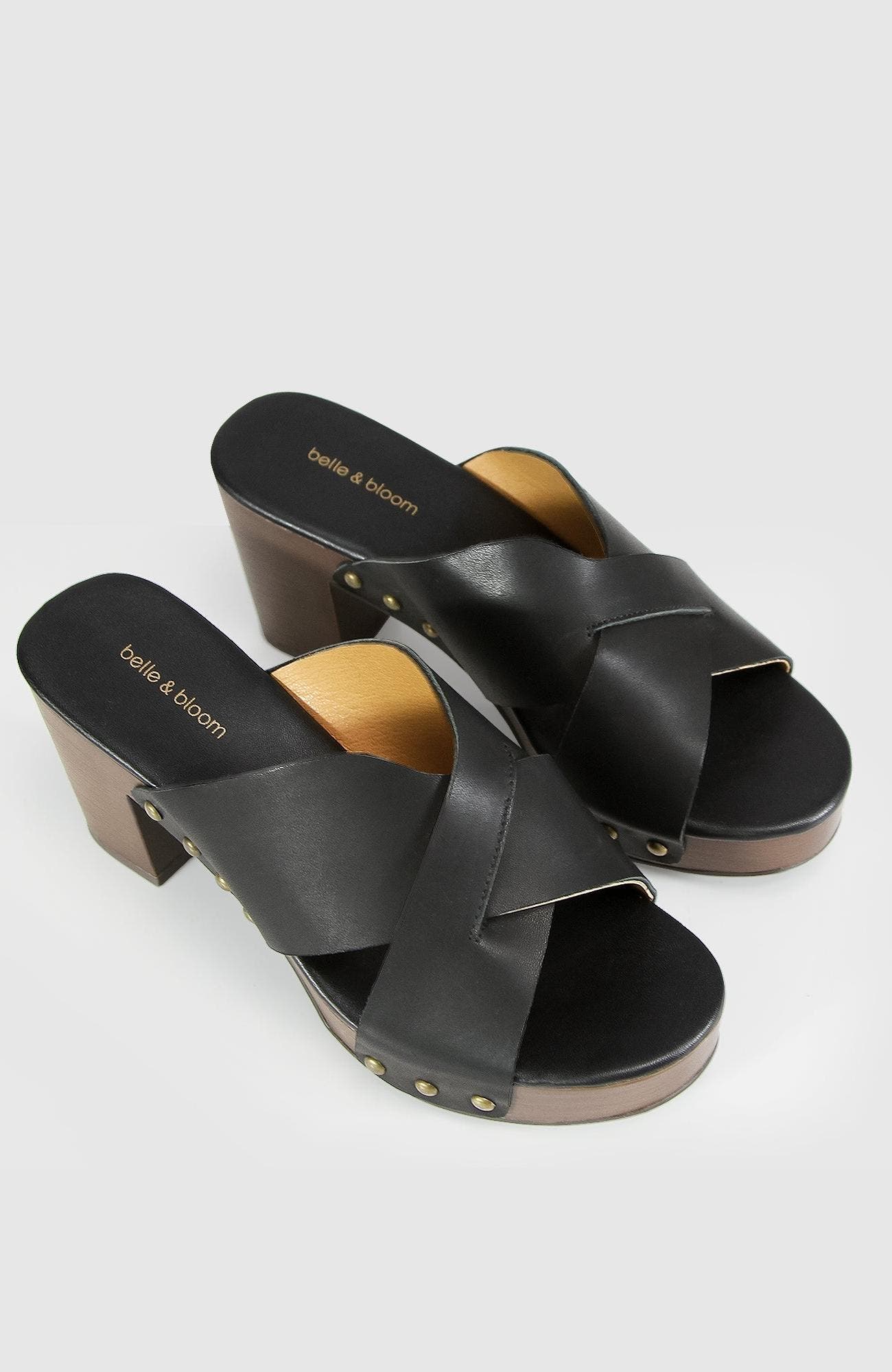 Belle & Bloom Midtown Clog Mule, Alternate, color, Black/Chocolate