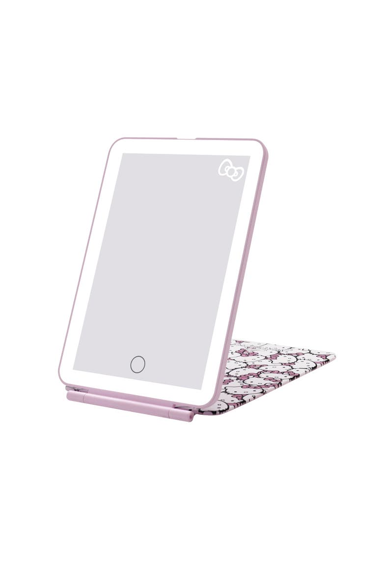 Hello Kitty Touch Pad Mini Tri-Tone LED Makeup Mirror, Main, color, White/Pink