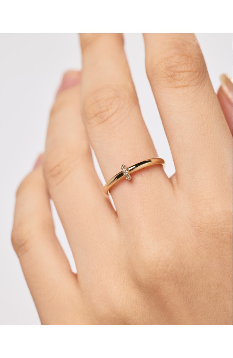 Ana Luisa Solid Yellow Gold - Diamond Link Ring, Alternate, color, Gold