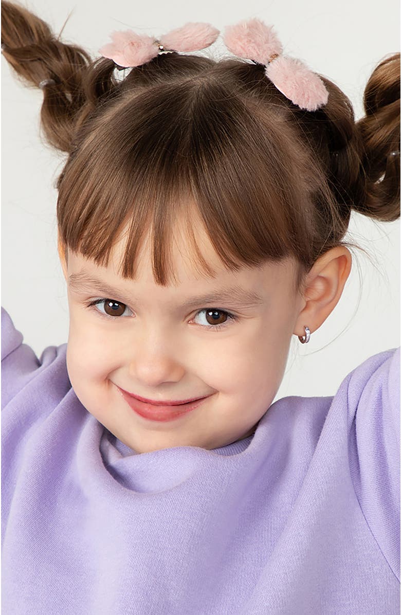 In Season Jewelry 14k Clear Cubic Zirconia Huggie Hoops, Alternate, color, Silver