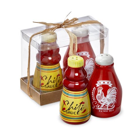 Hot Sauce Collectible Ceramic Salt and Pepper Shakers Set