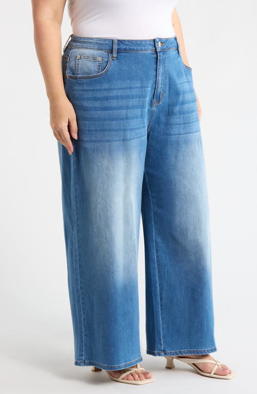 Sugarlips Jeanie High Waist Ankle Wide Leg Jeans In Brown