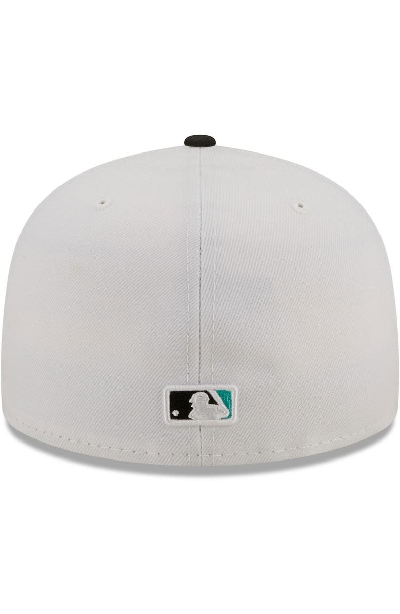 New Era Men's New Era White/Black Los Angeles Angels Spring Color Pack Two-Tone 59FIFTY Fitted Hat, Alternate, color,