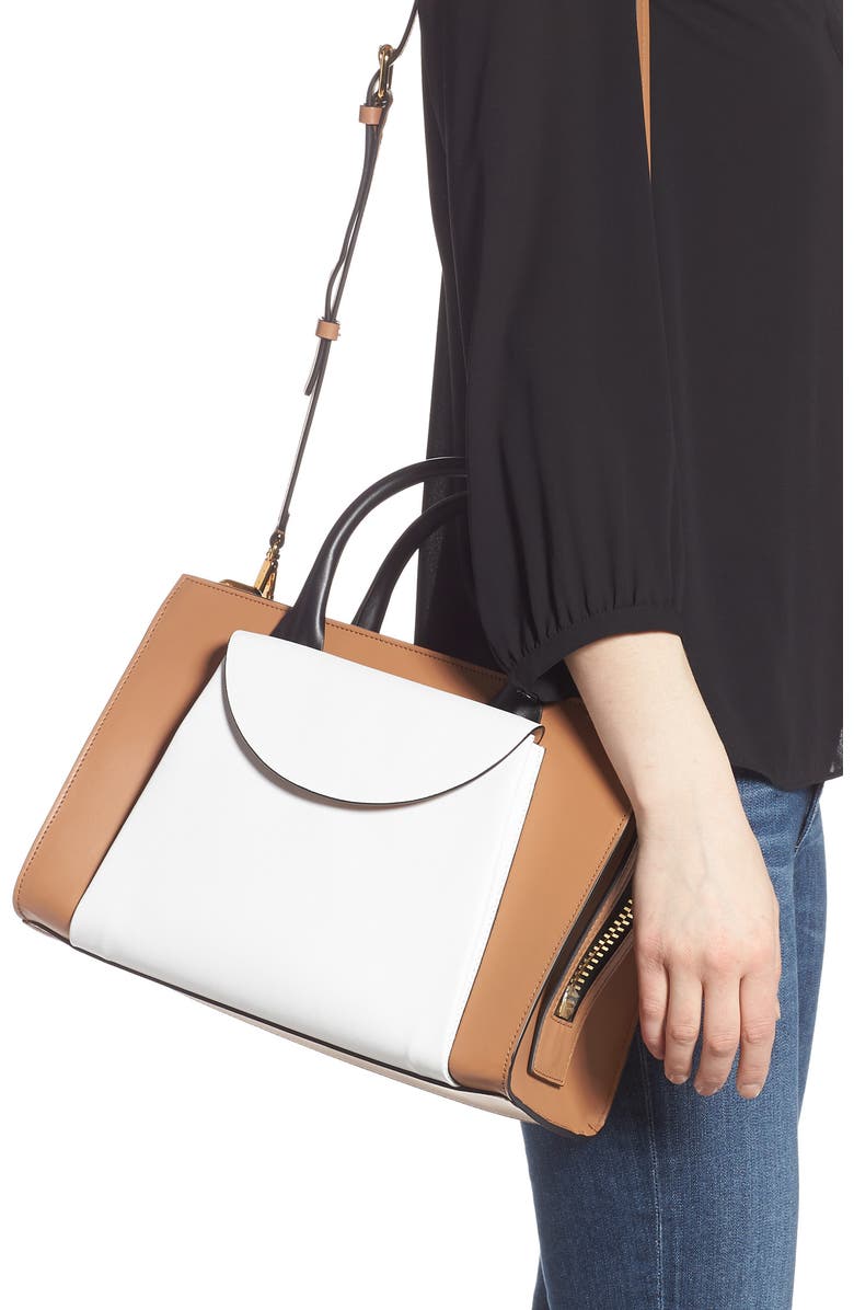 Marni Medium Law Colorblock Top Handle Satchel, Alternate, color,
