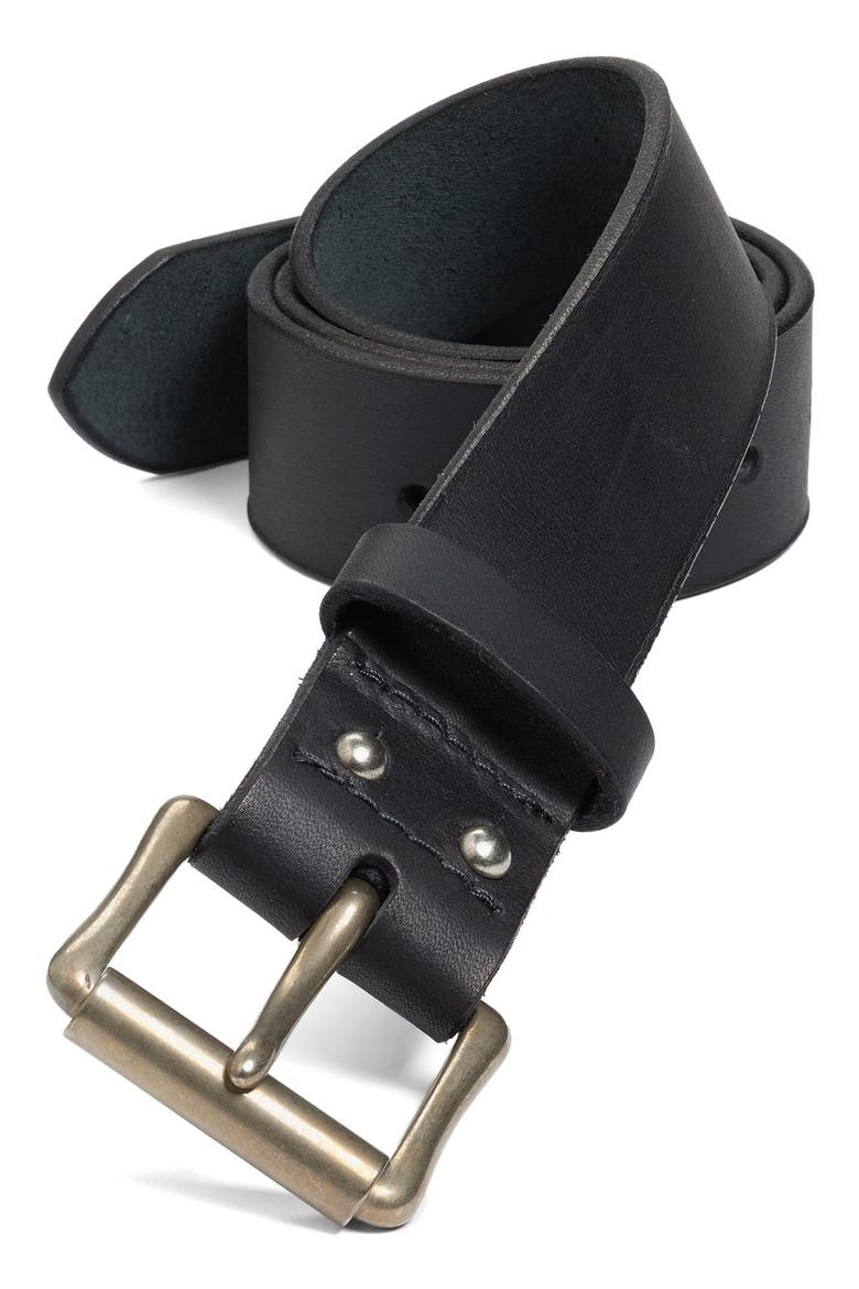 'Pioneer' Belt, Main, color, BLACK/ NICKEL