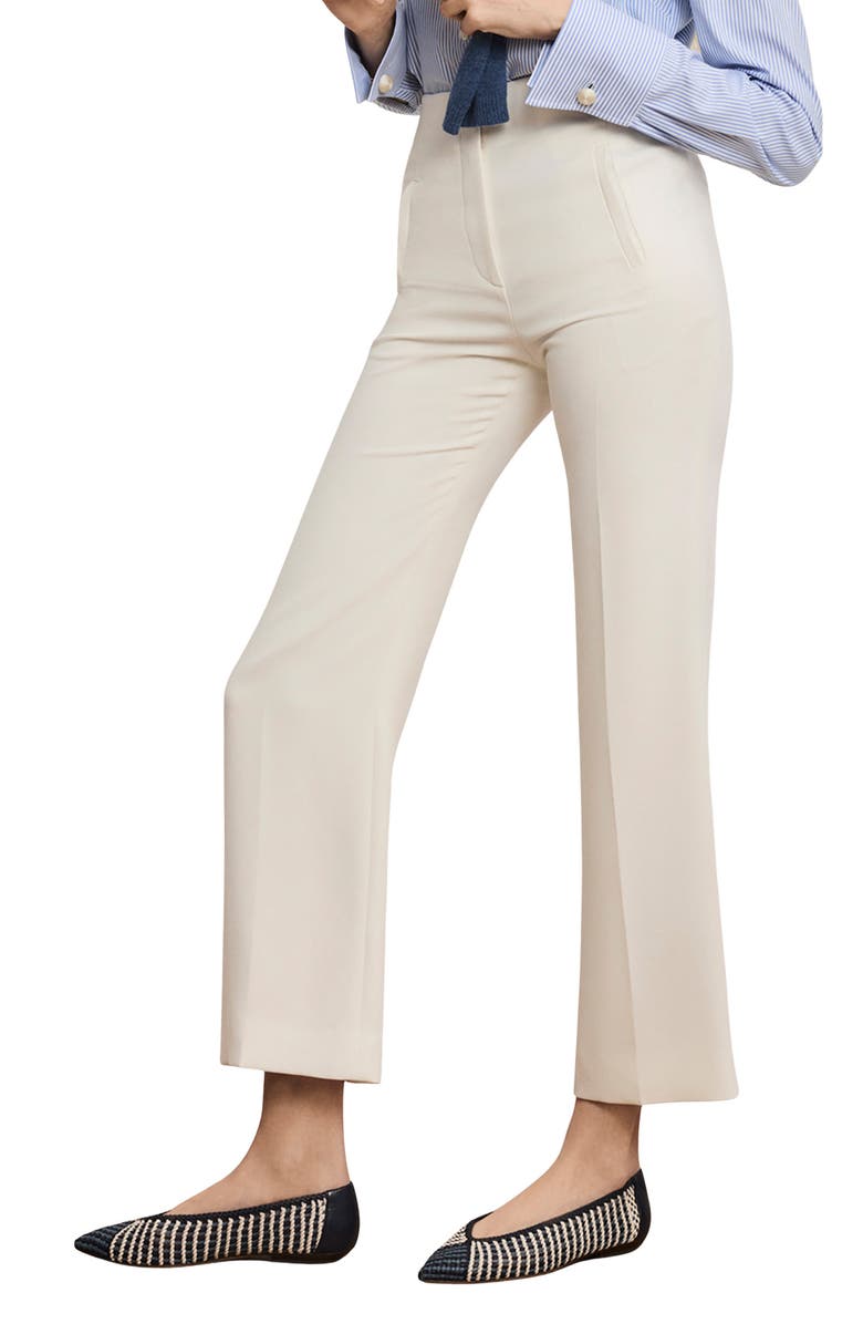 Veronica Beard Carys Crop Pants, Alternate, color, Dove
