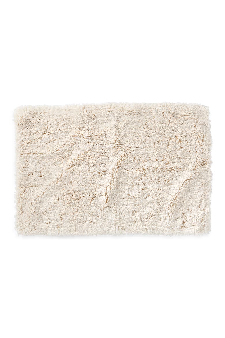 Organic Cotton Shag Bath Rug, Main, color, UNDYED