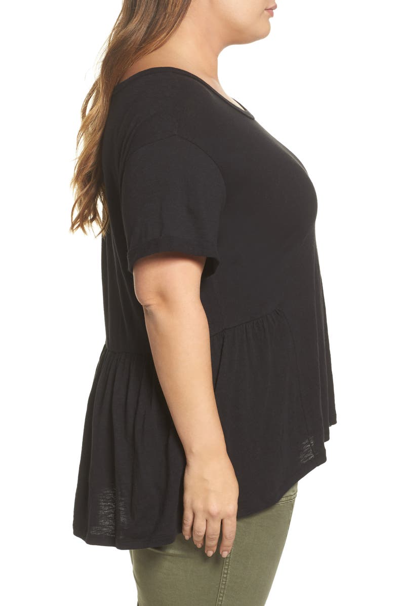 Caslon<sup>®</sup> Back Peplum Tee, Alternate, color,