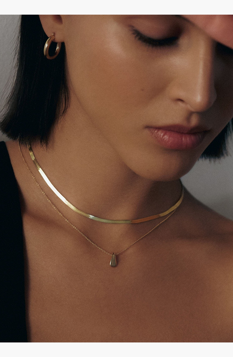 Kinn Carter Herringbone Chain Necklace, Alternate, color, 16-18 Inch