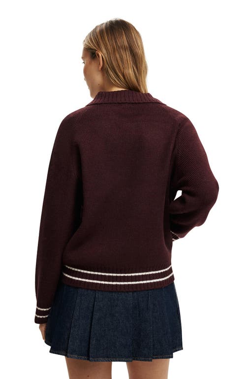 Cotton On Gilmore Girls Knit Bomber In Brown