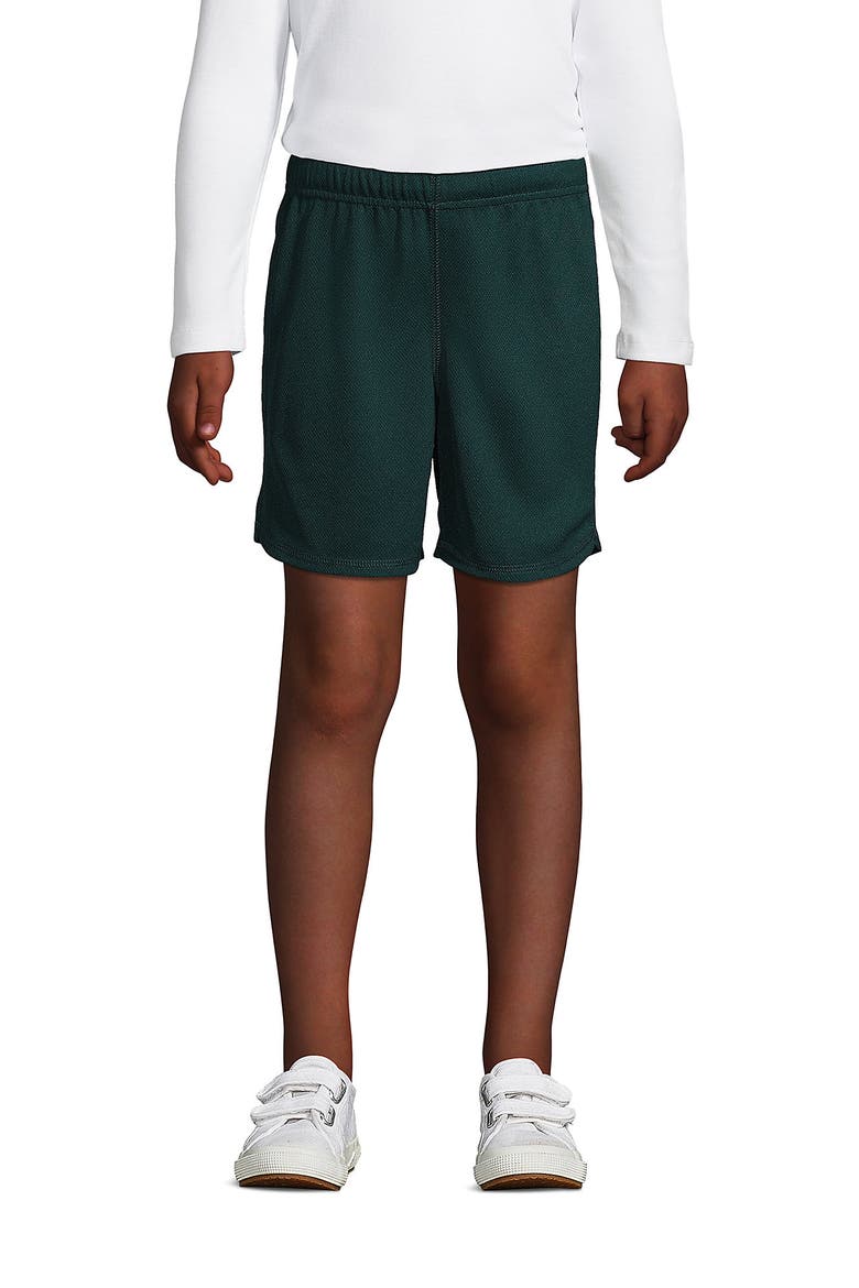 School Uniform Girls Mesh Gym Shorts, Main, color, Evergreen
