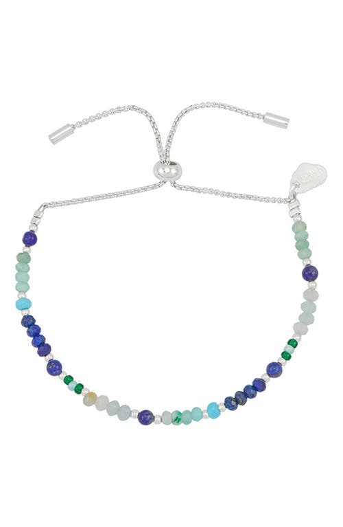 Estella Bartlett Mini Amelia Beaded Slider Bracelet In Silver