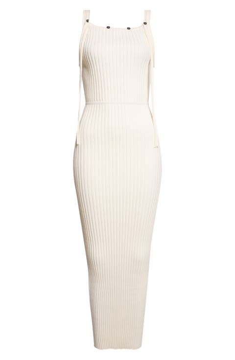 Flipped Merino Wool Blend Rib Skirt