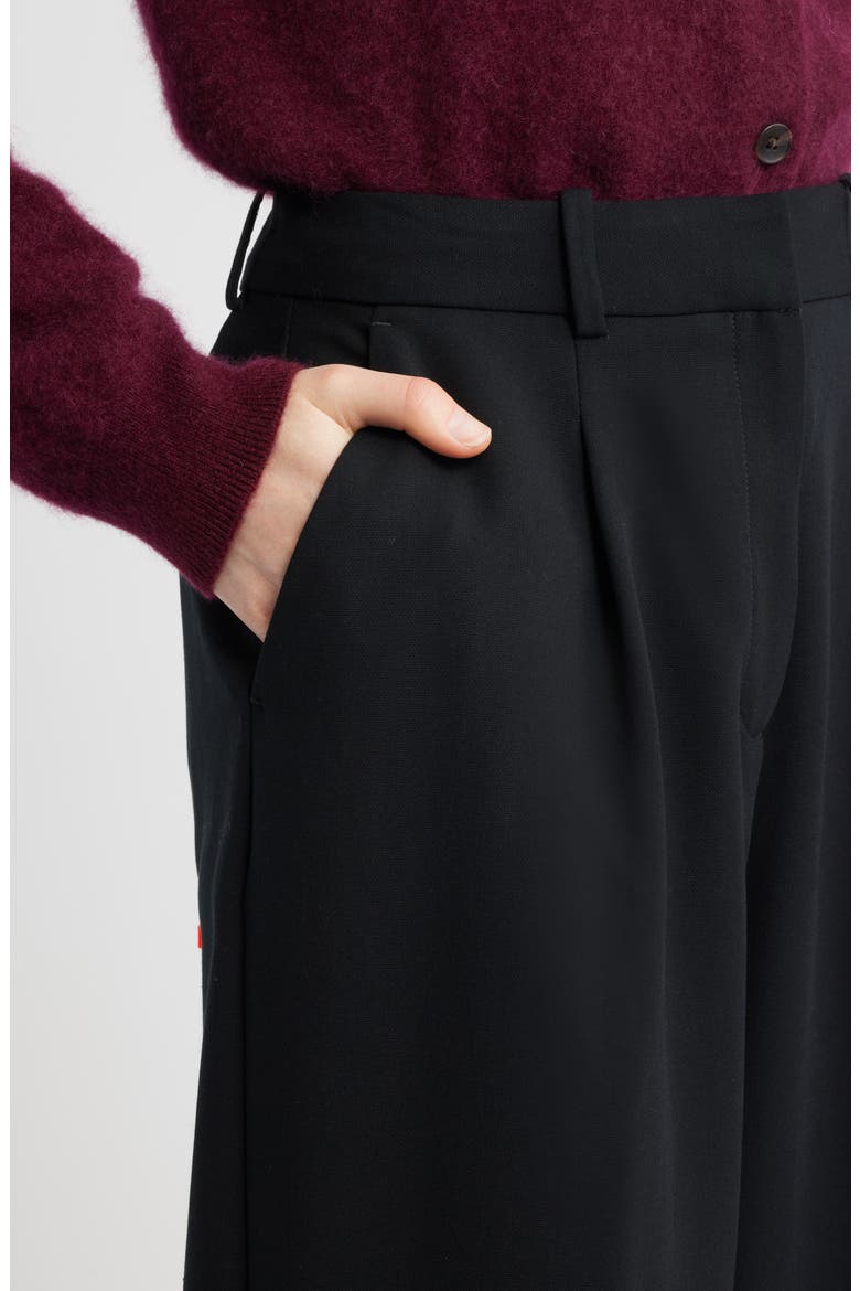 Pleated Ankle Pants, Alternate, color, BLACK