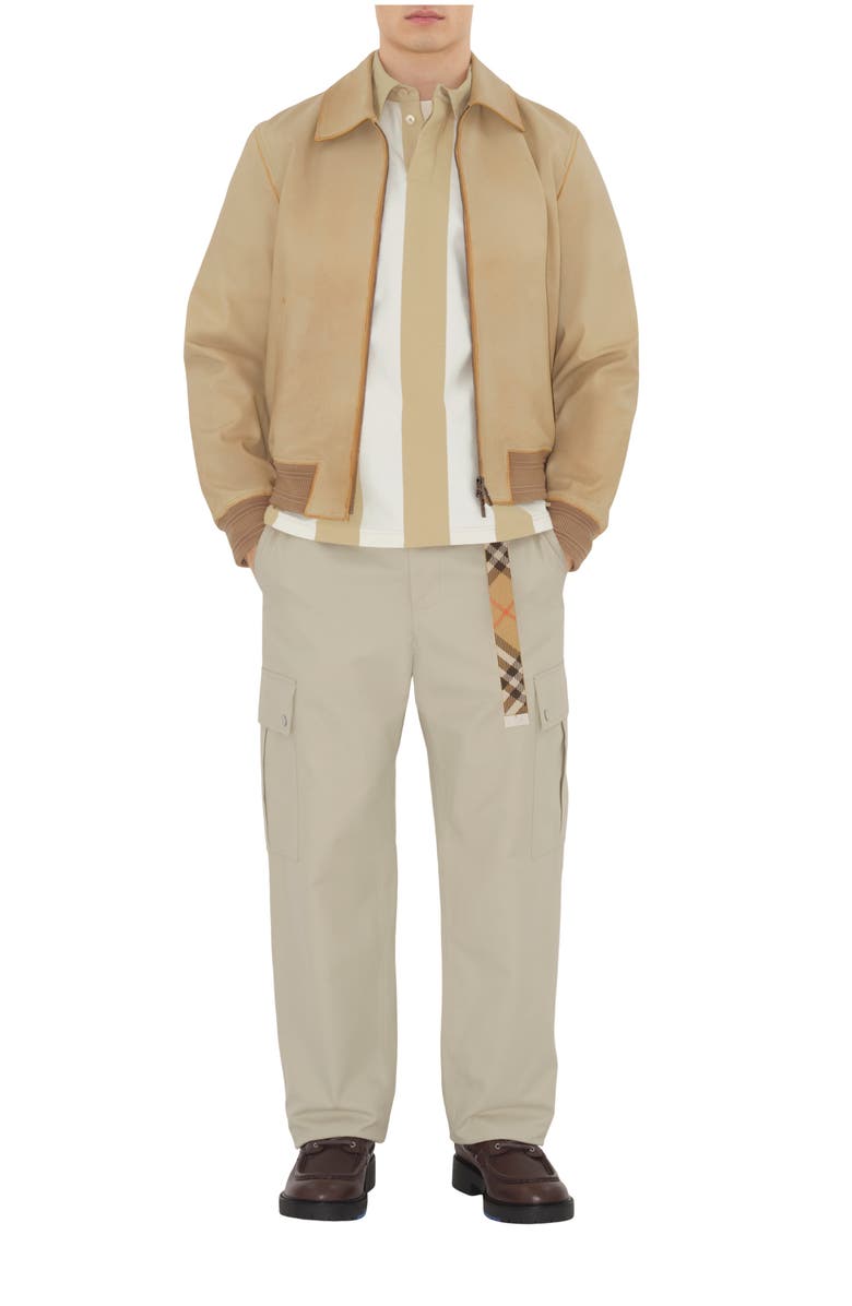 Burberry Suede Harrington Jacket, Main, color, 