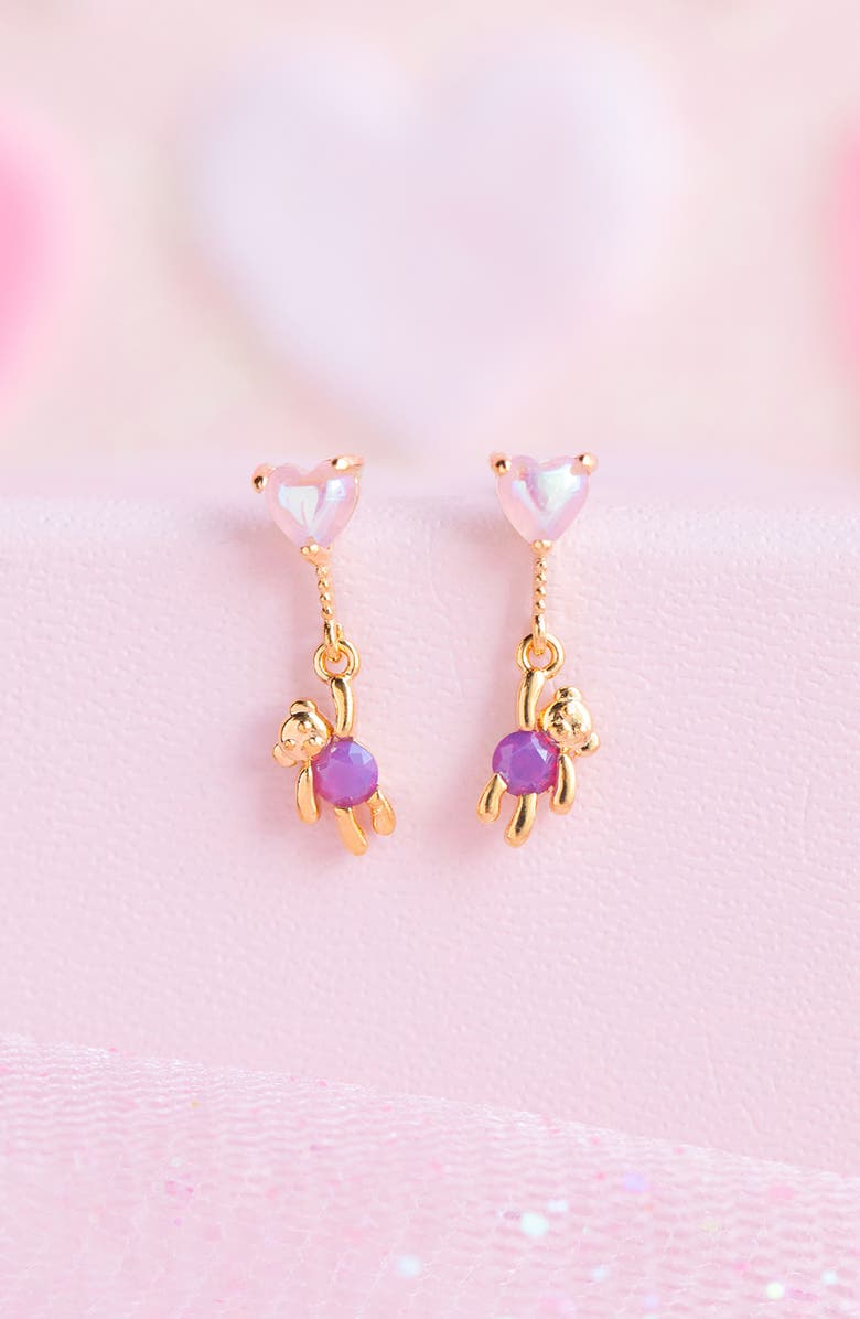 Girls Crew Bear Hug Drop Earrings, Alternate, color, 